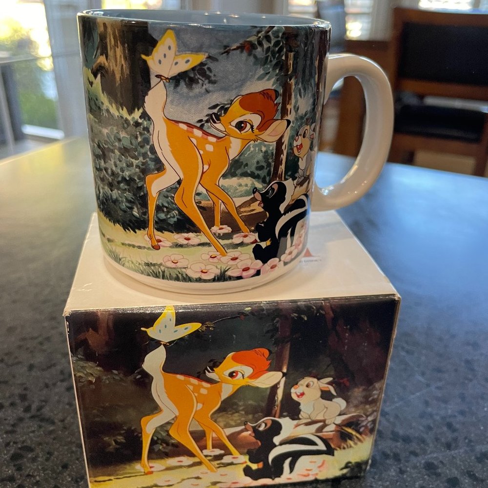 Disney Vintage NWT Bambi Collectible Mug in Original Box RARE FIND